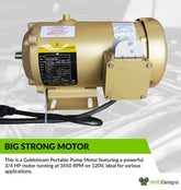25gpm Portable Pump Motor - 3450RPM
