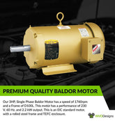 Baldor - 3HP 1-Phase 1760RPM - IEC