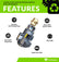 12gpm Oil Transfer Gear Pump with 1HP motor (No Switch, Plug or Handle)