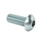 Zinc-Plated Stl Button Head Socket Cap Screw 3/8"-16 Thread, 1" Length