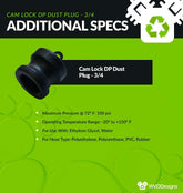 Cam Lock DP Dust Plug - 3/4"