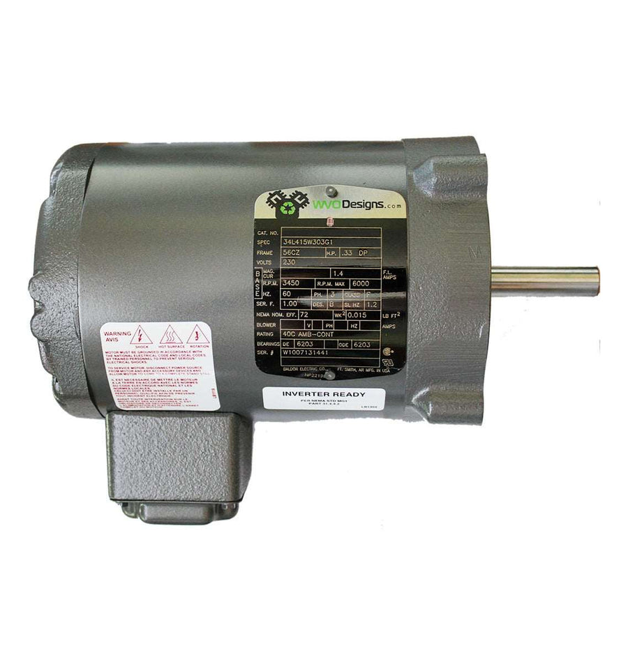 Motor Custom 1/3hp, 6000rpm, 3 Phase