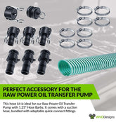 Raw Power Oil Transfer Pump - 1.25" Hose Kit