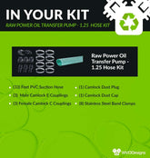 Raw Power Oil Transfer Pump - 1.25" Hose Kit