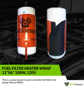 Fuel Filter Heater Wrap 200W 120V  - Large