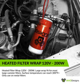 Fuel Filter Heater Wrap 200W 120V  - Large
