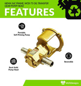 NEMA 56C Frame, GSM25 Oil Transfer Gear Pump