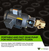 12gpm Oil Transfer Gear Pump 1.5hp motor
