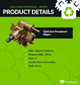 GS60 Gear Pumphead - 60gpm