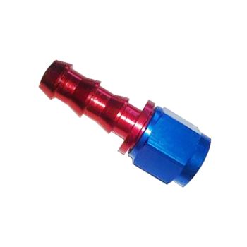 Aluminum Hose Straight Swivel Fitting #6 JIC to 3/8 Hose Barb