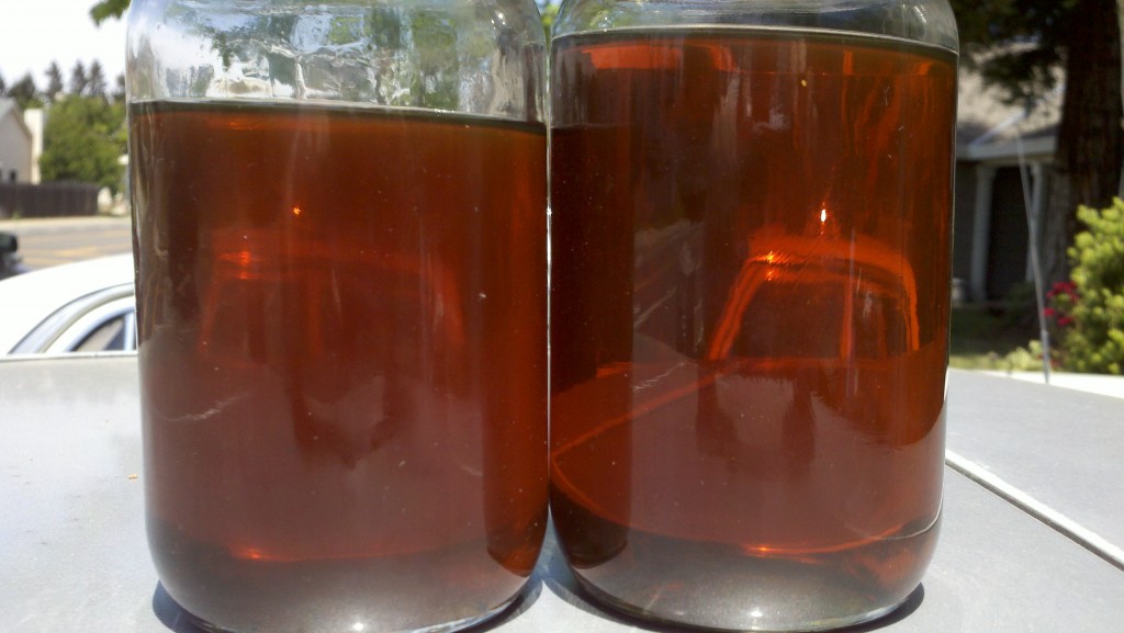 Settled Oil Left...Centrifuged Oil Right