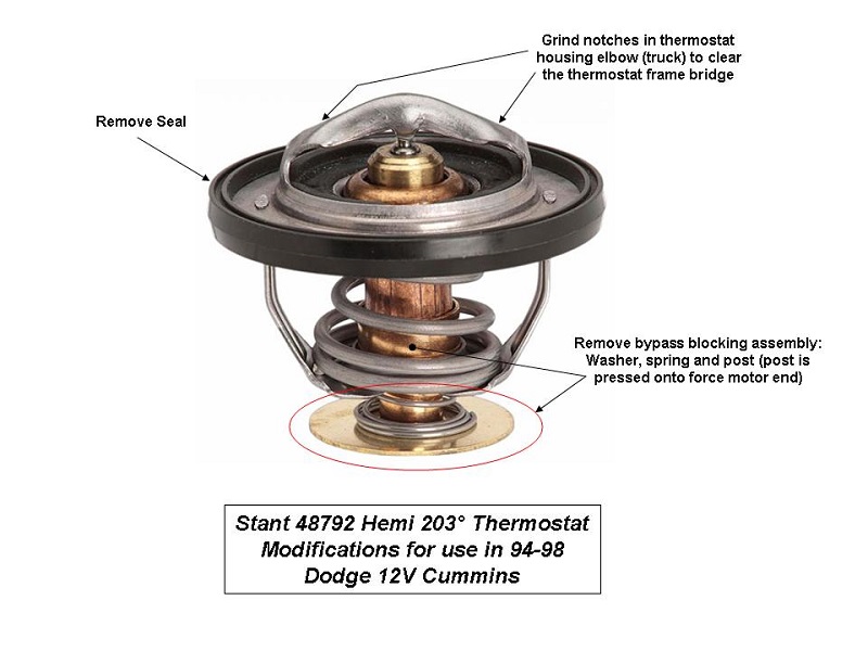 203 Degrees thermostat Mod Dodge 12V